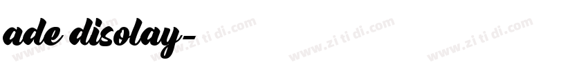 ade disolay字体转换